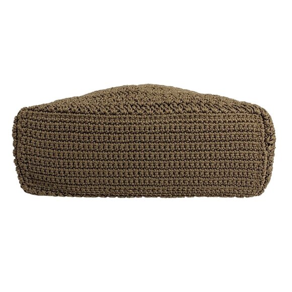 The SAK Beige Crochet Shoulder Bag Zipper Closure Inner Pockets Dividers EUC - Picture 5 of 16